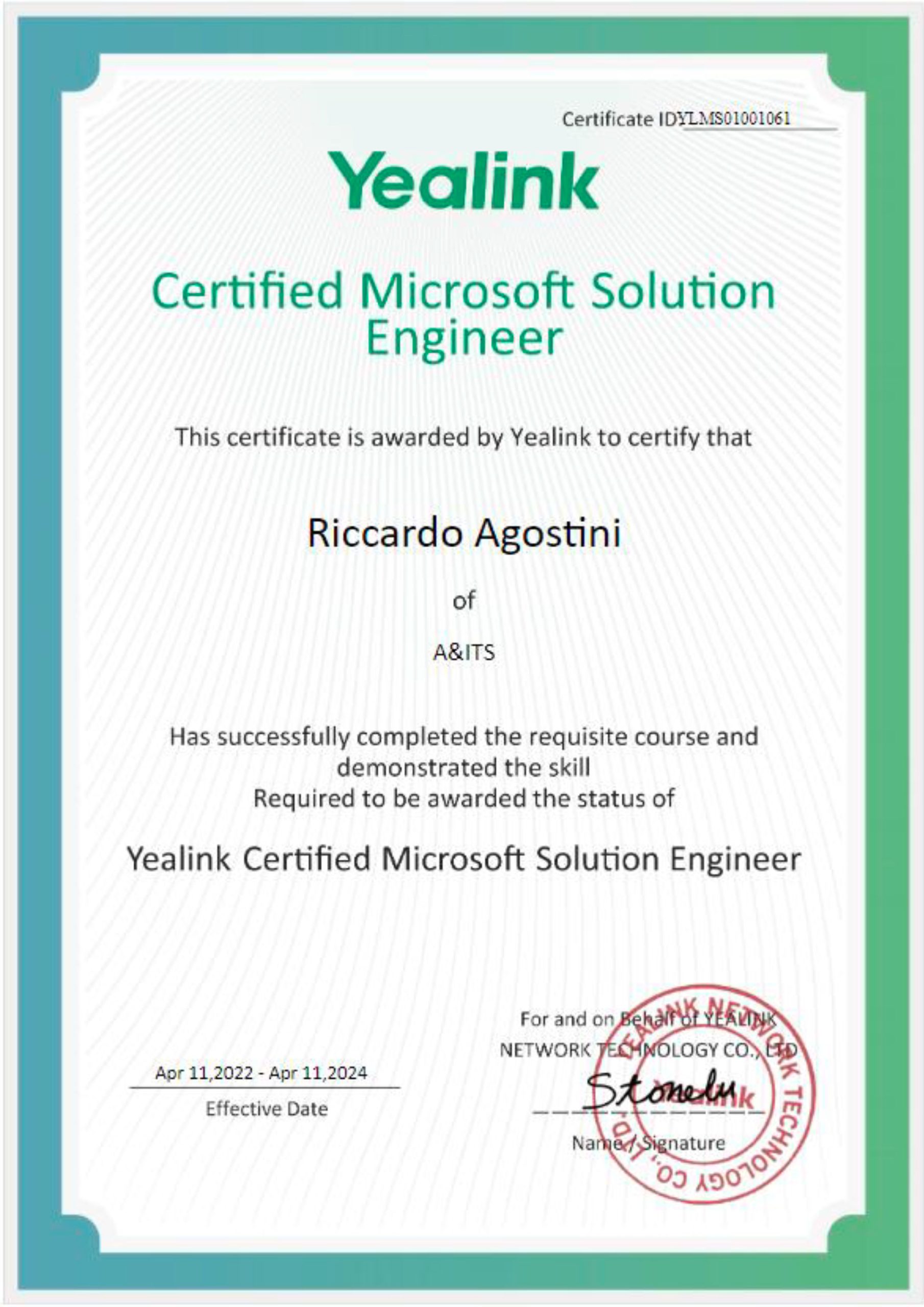 Yealink-Certified-Microsoft-Solution-Engineer-Agostini